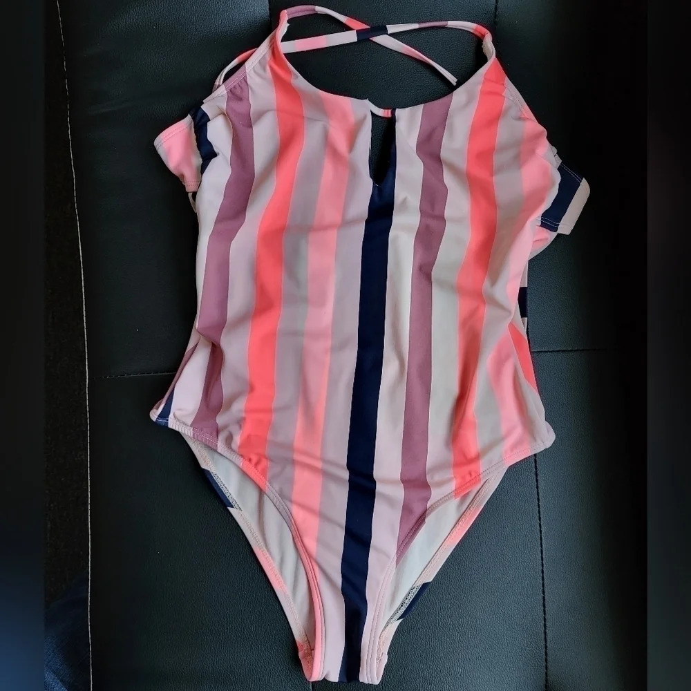 Xhilaration Striped Swimsuit (Size M)